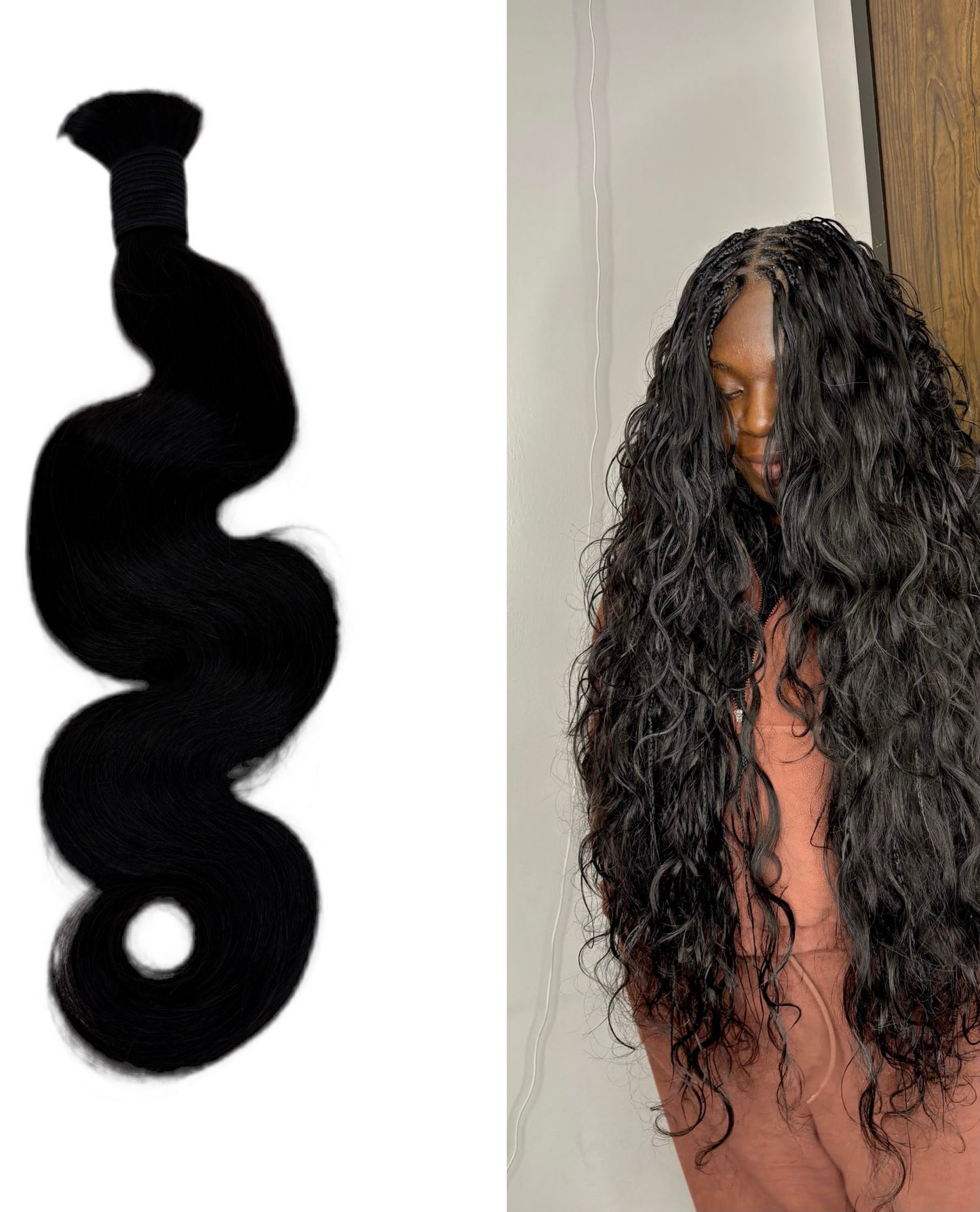 Body wave bulk for braiding